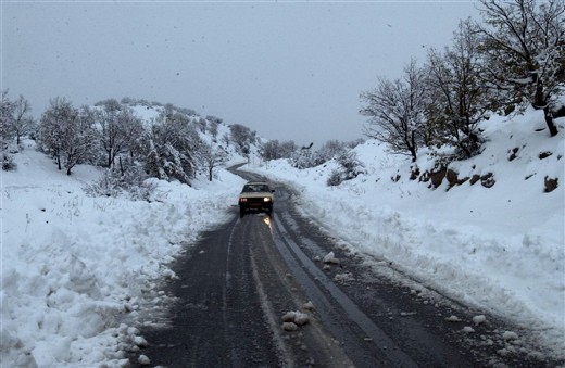 שלג בכביש