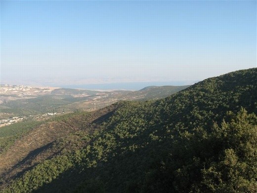 תצפית מהשביל. נוף משובח לכיוון הכנרת