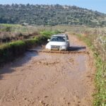 נחל ציפורי מעבר מים מיצובישי פאג'רו