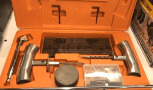 ערכת פנצ'ר -ערכה מקצועית (כתומה) לתיקון נקרים בעזרת תולעים